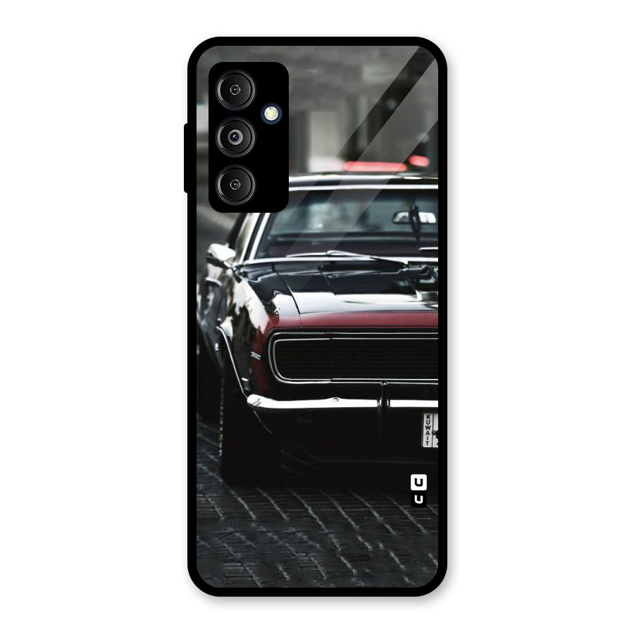 Class Vintage Car Glass Back Case for Galaxy M14 5G