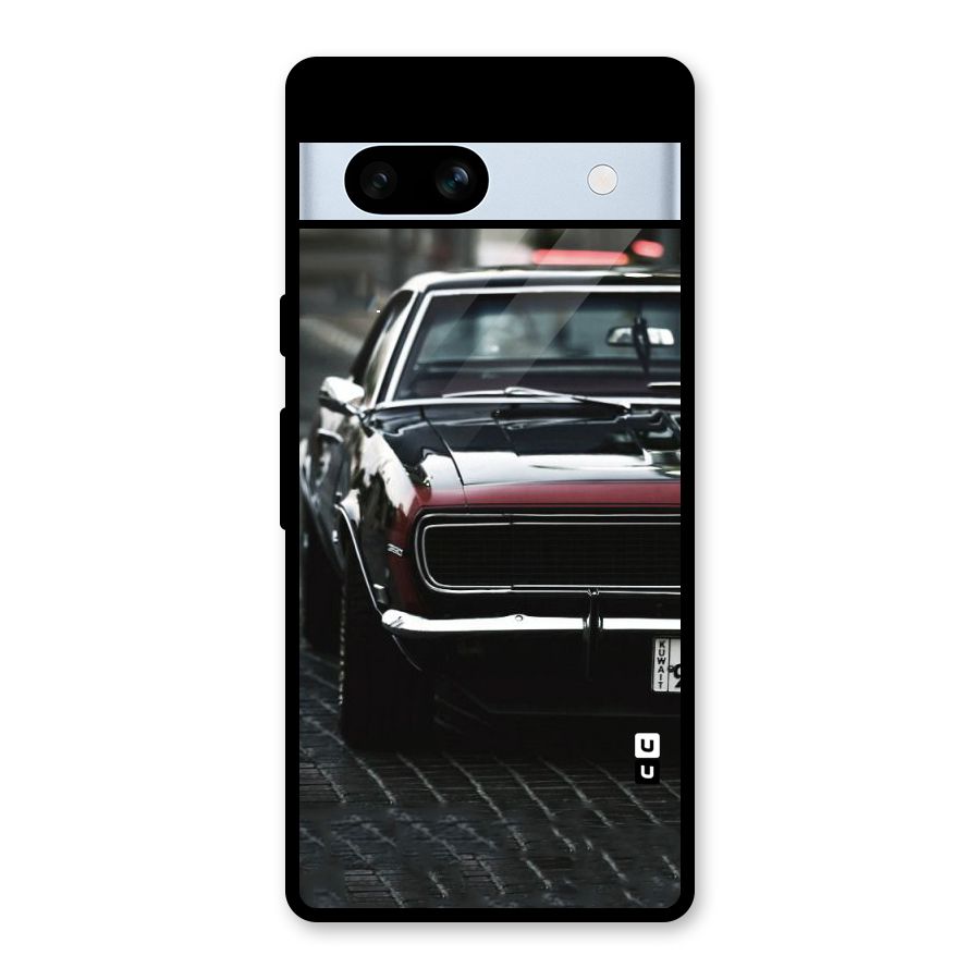 Class Vintage Car Glass Back Case for Google Pixel 7a