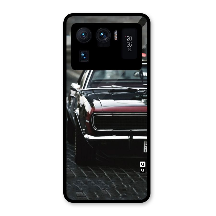 Class Vintage Car Glass Back Case for Mi 11 Ultra