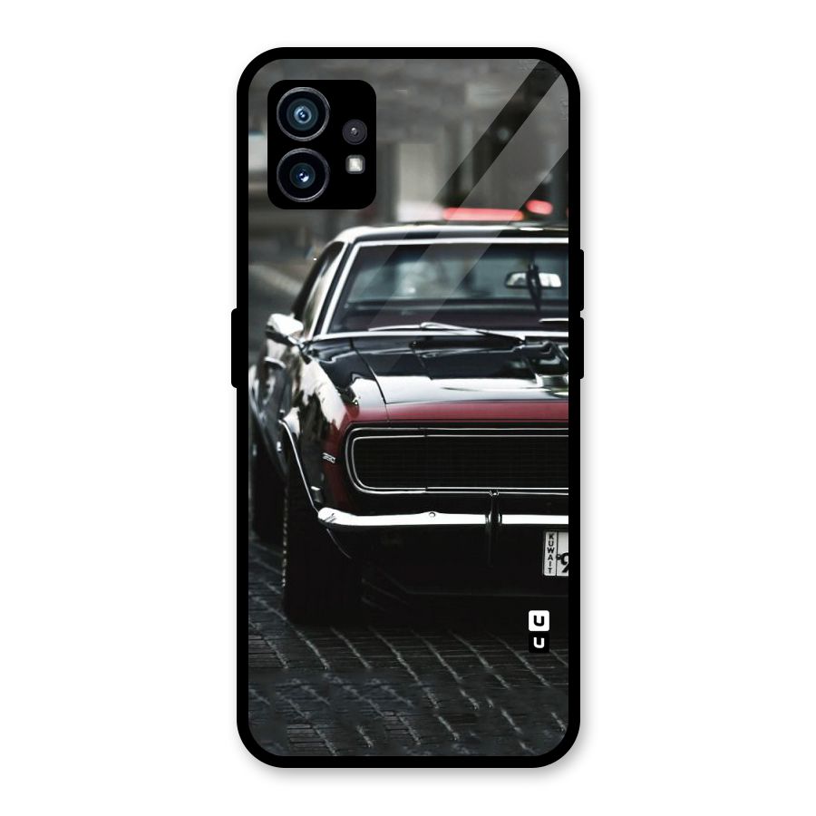 Class Vintage Car Glass Back Case for Nothing Phone 1