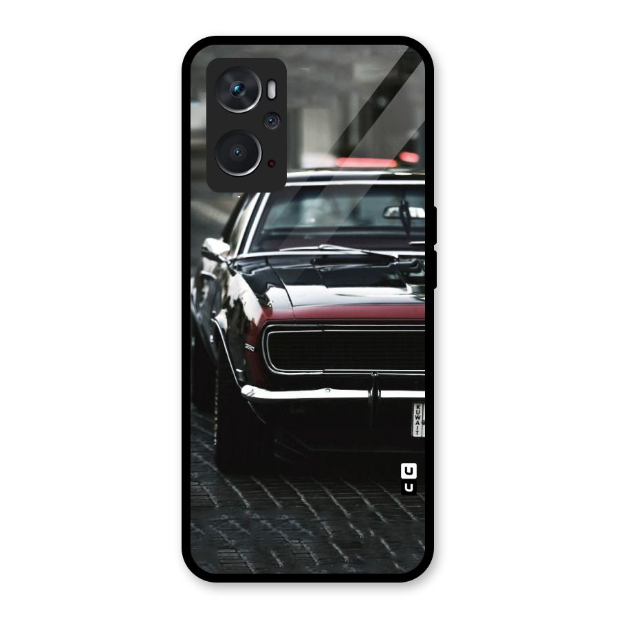 Class Vintage Car Glass Back Case for Oppo K10 4G