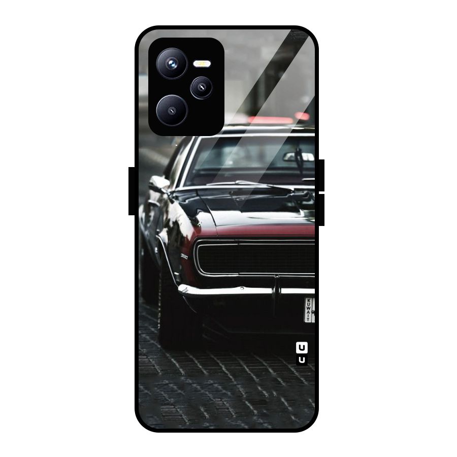 Class Vintage Car Glass Back Case for Realme C35