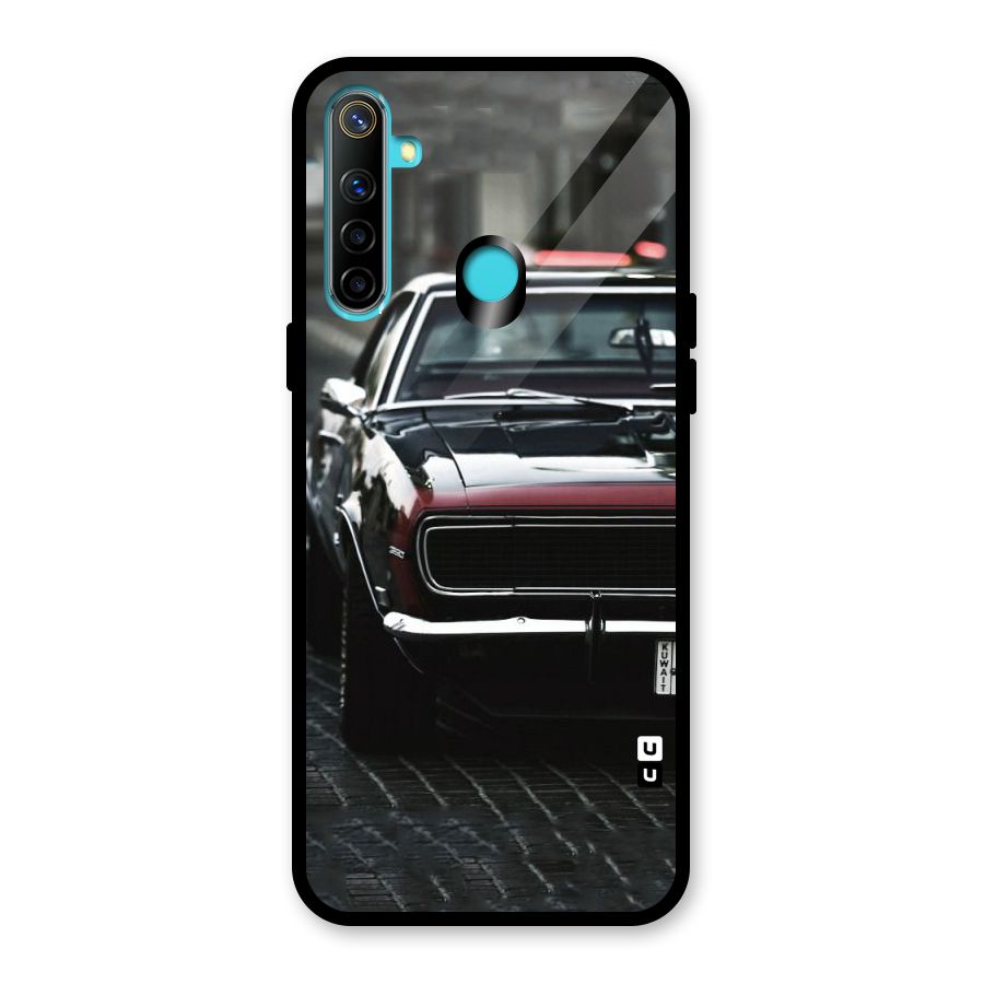 Class Vintage Car Glass Back Case for Realme Narzo 10