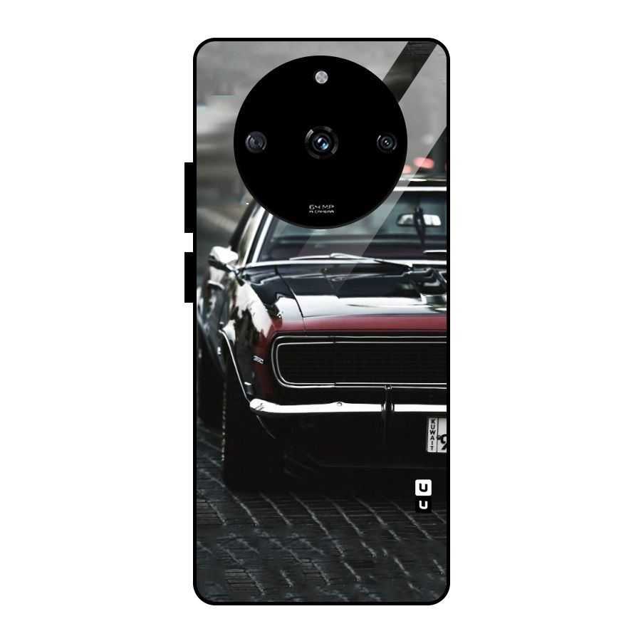 Class Vintage Car Glass Back Case for Realme Narzo 60 5G