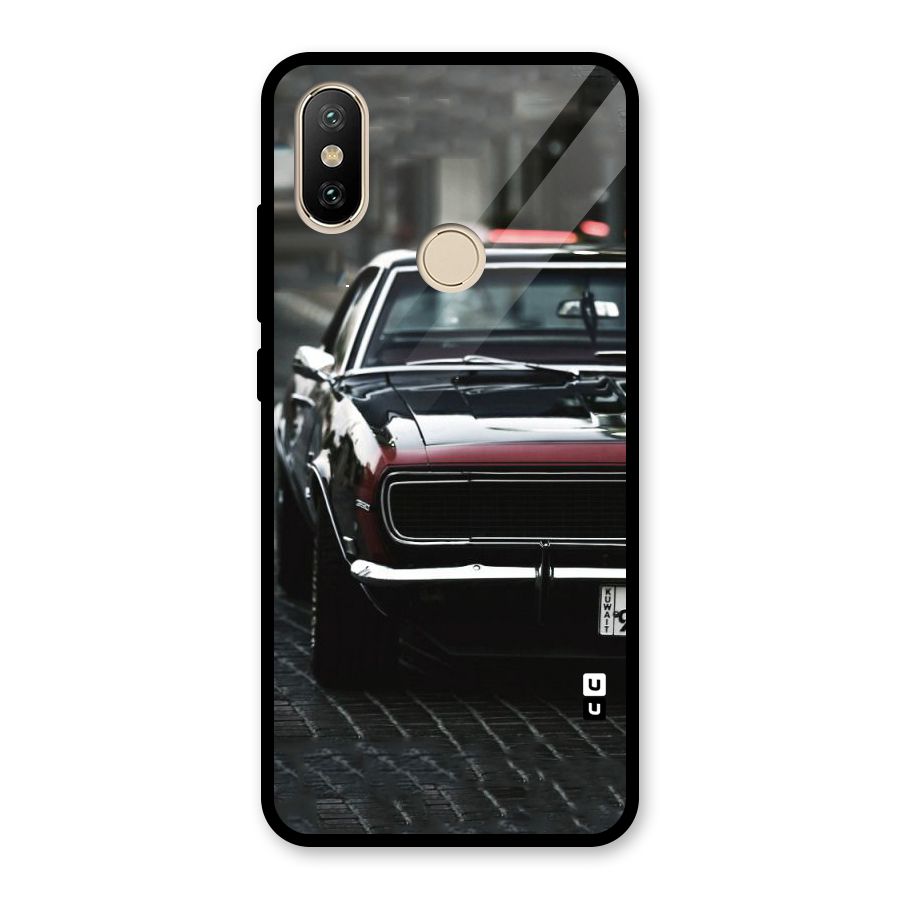 Class Vintage Car Glass Back Case for Redmi A2