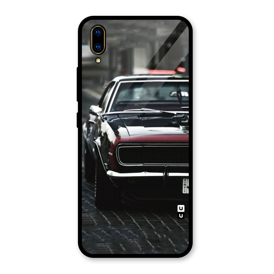 Class Vintage Car Glass Back Case for Vivo V11 Pro