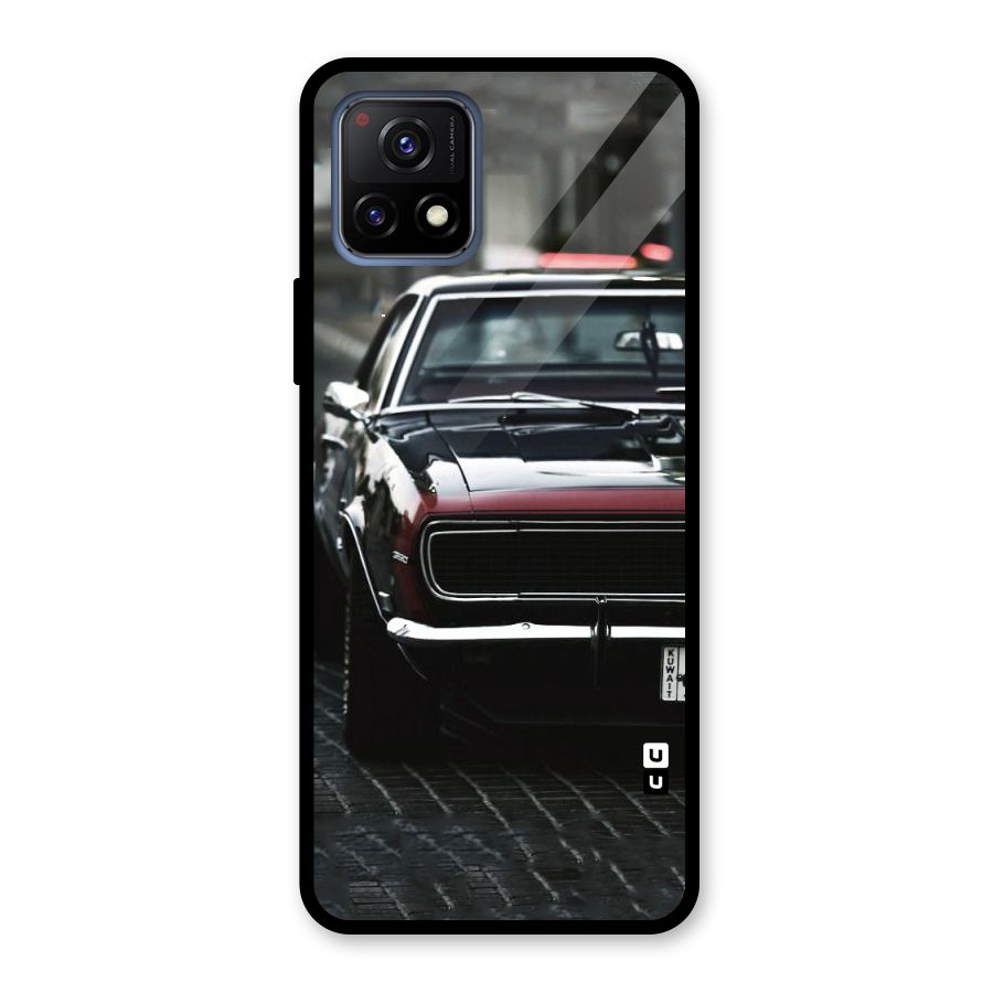 Class Vintage Car Glass Back Case for Vivo Y72 5G