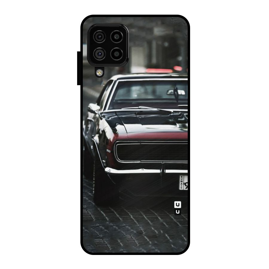 Class Vintage Car Metal Back Case for Galaxy A22 4G