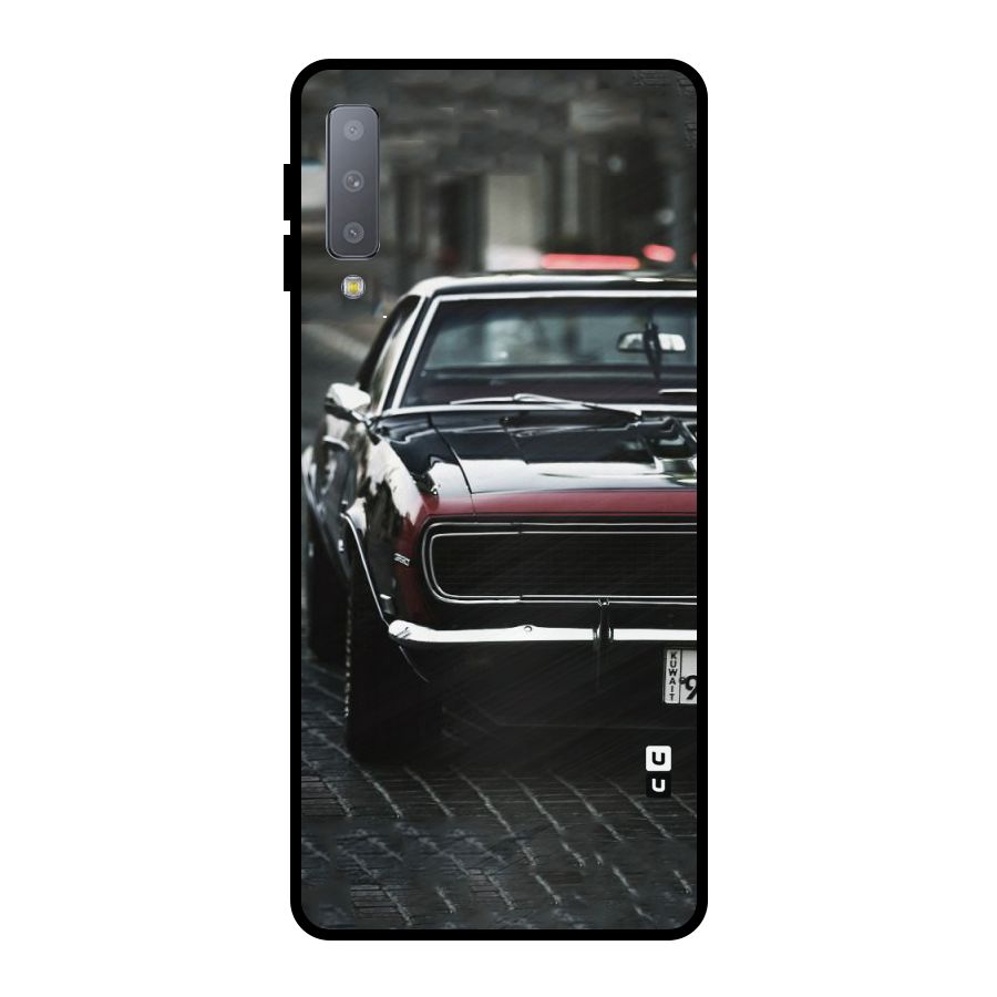 Class Vintage Car Metal Back Case for Galaxy A7 (2018)
