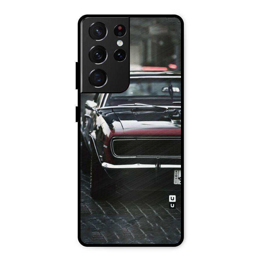 Class Vintage Car Metal Back Case for Galaxy S21 Ultra 5G