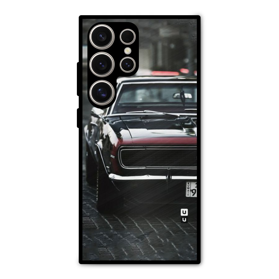 Class Vintage Car Metal Back Case for Galaxy S24 Ultra