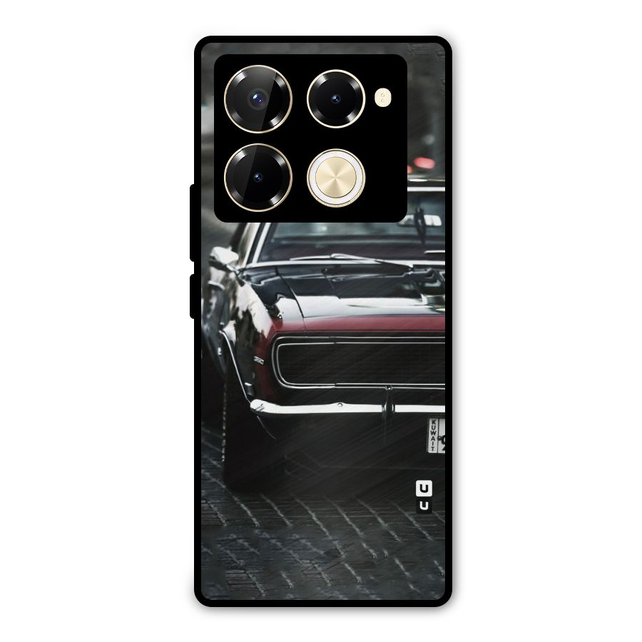 Class Vintage Car Metal Back Case for Infinix Note 40 Pro