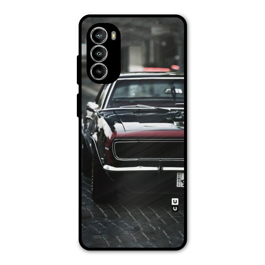 Class Vintage Car Metal Back Case for Moto G82