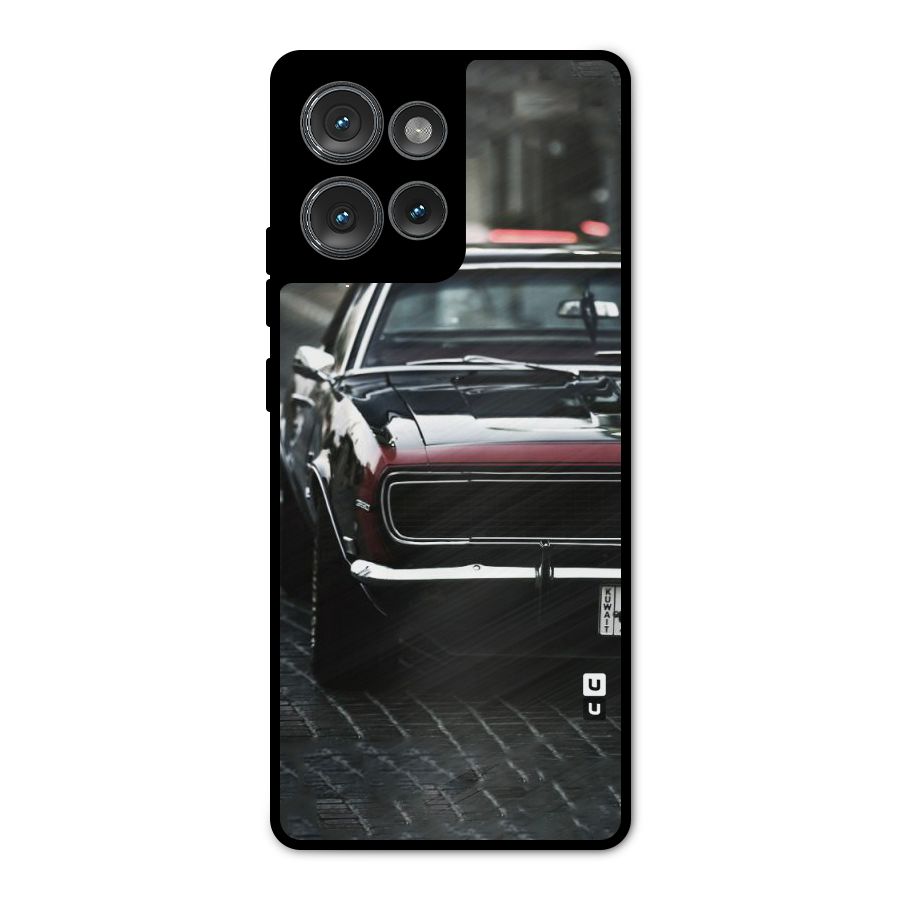 Class Vintage Car Metal Back Case for Motorola Edge 50