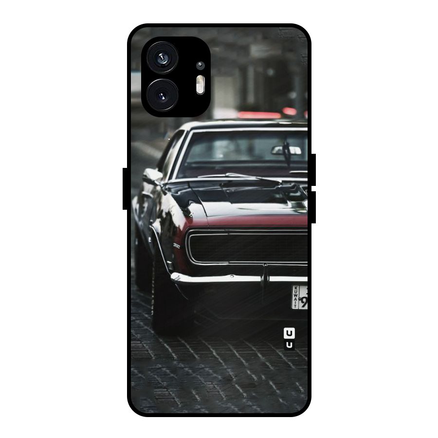 Class Vintage Car Metal Back Case for Nothing Phone 2