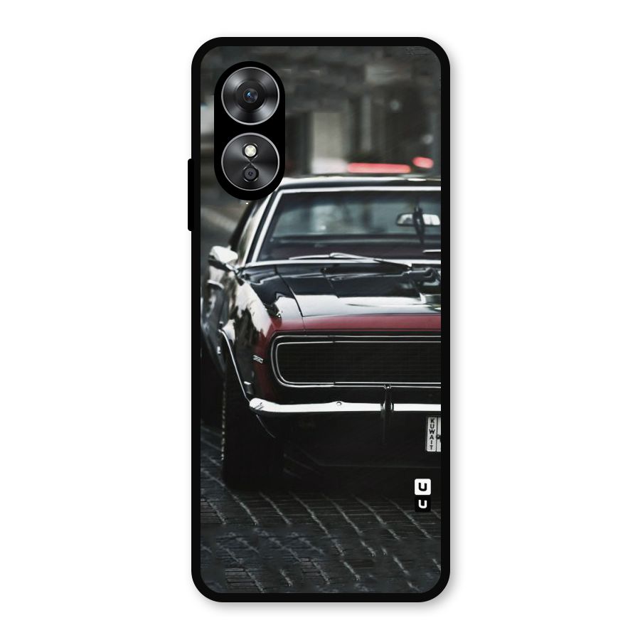 Class Vintage Car Metal Back Case for Oppo A17