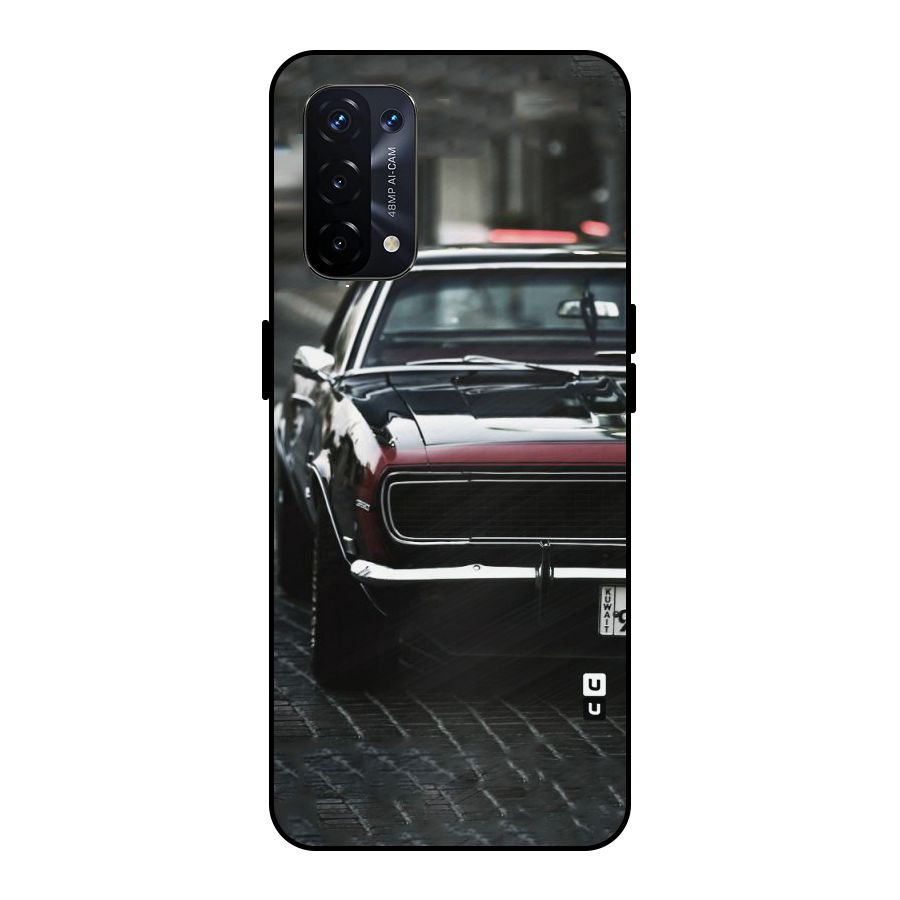 Class Vintage Car Metal Back Case for Oppo A74 5G