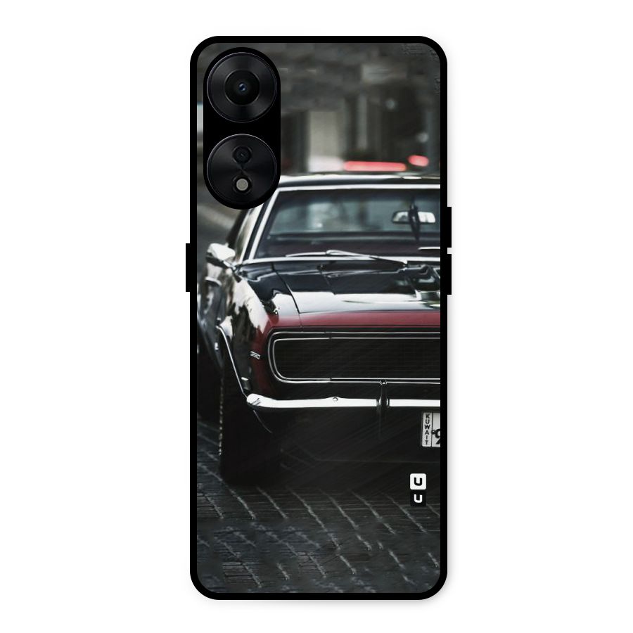 Class Vintage Car Metal Back Case for Oppo A78 5G
