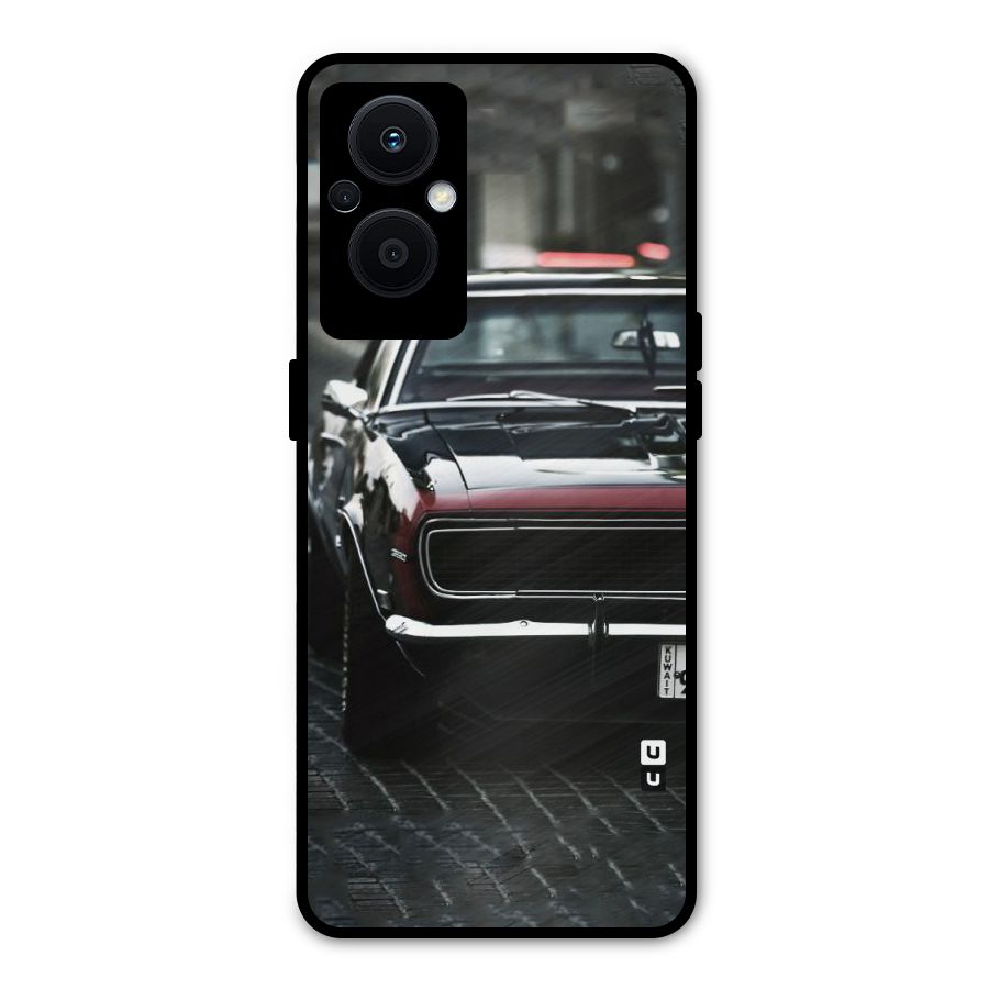 Class Vintage Car Metal Back Case for Oppo F21 Pro 5G