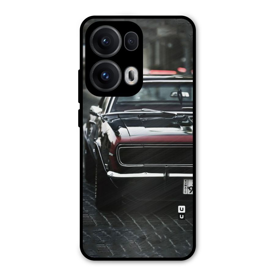 Class Vintage Car Metal Back Case for Oppo Reno13 Pro