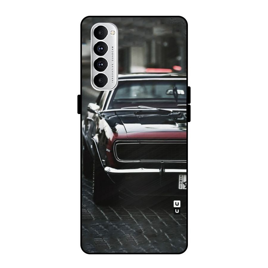 Class Vintage Car Metal Back Case for Oppo Reno4 Pro