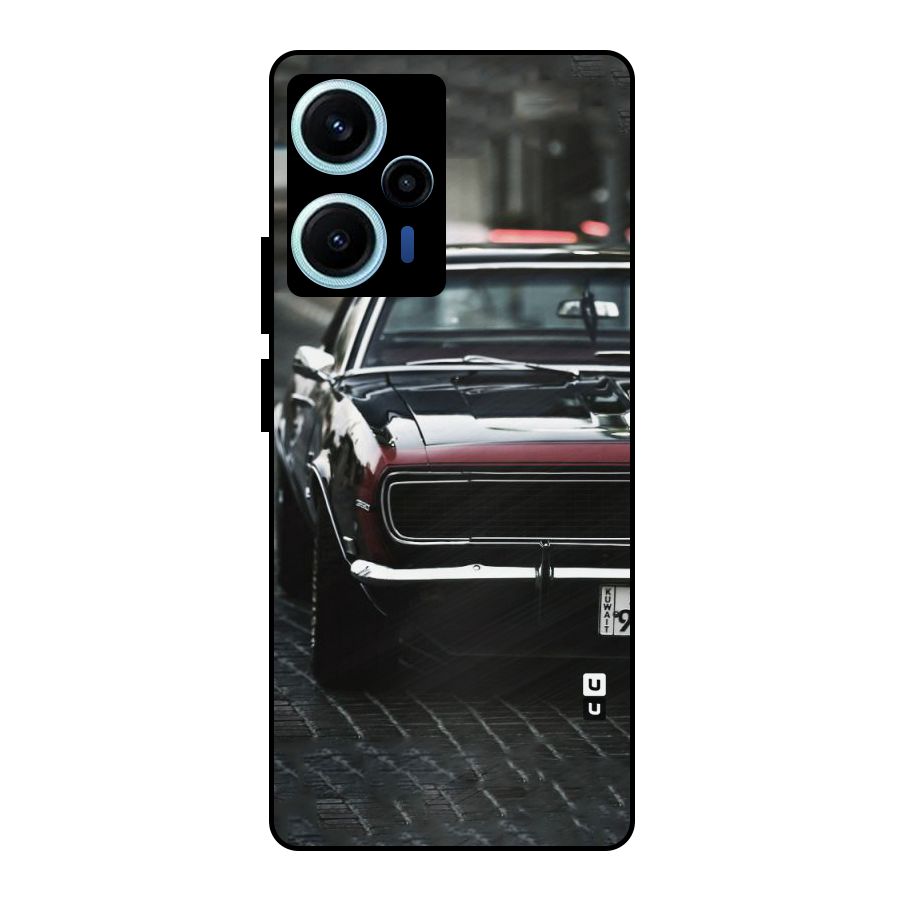 Class Vintage Car Metal Back Case for Poco F5