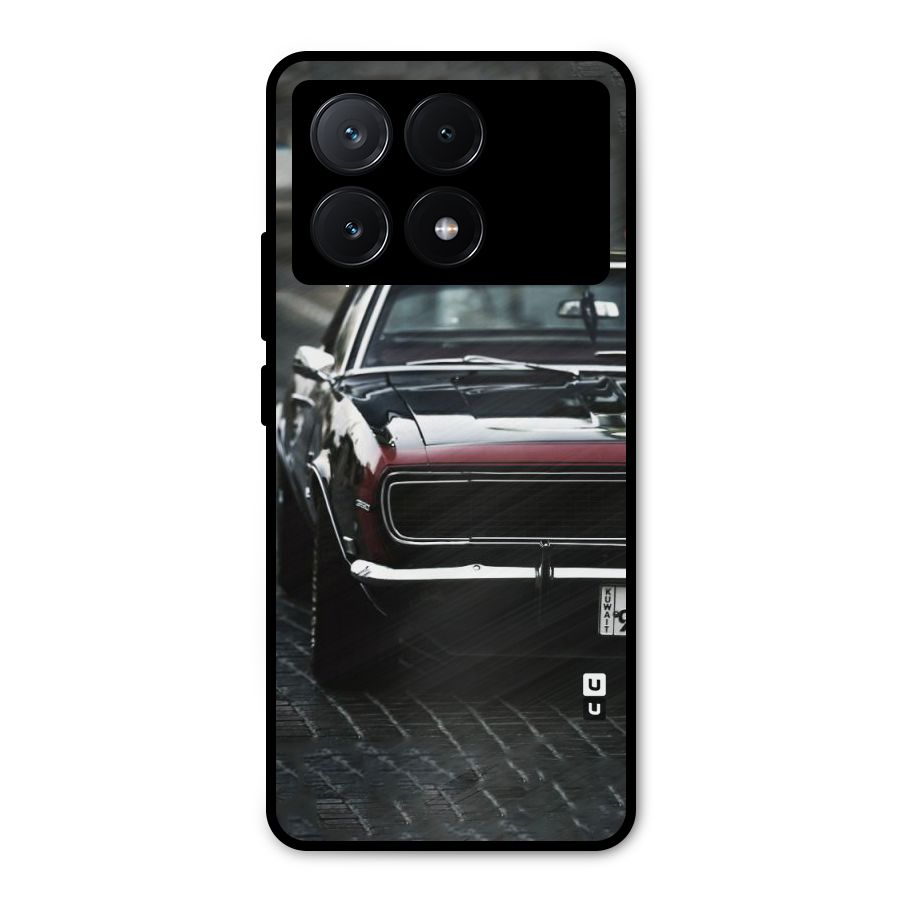 Class Vintage Car Metal Back Case for Poco X6 Pro