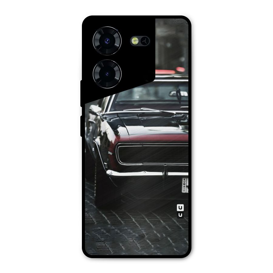 Class Vintage Car Metal Back Case for Tecno Pova 5 Pro 5G