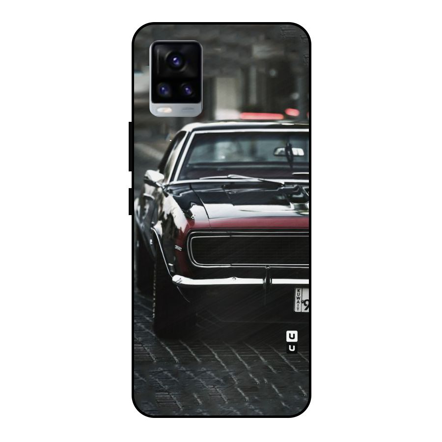 Class Vintage Car Metal Back Case for Vivo V20 2021