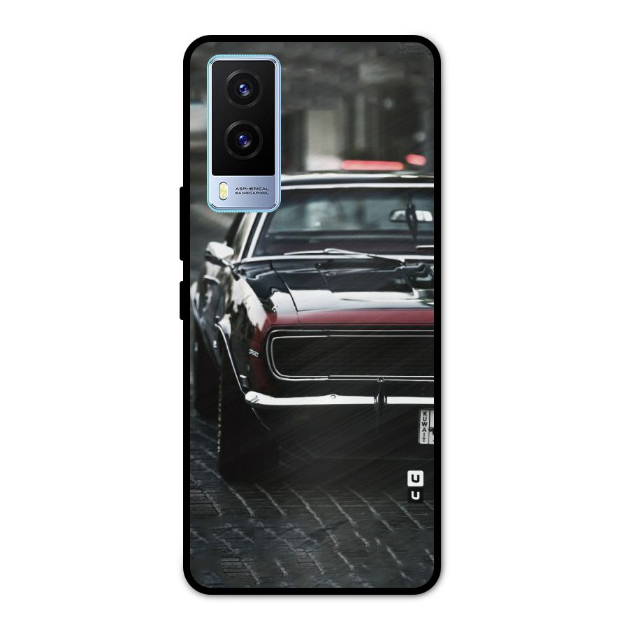 Class Vintage Car Metal Back Case for Vivo V21e 5G