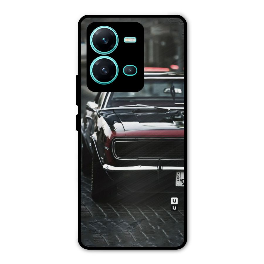 Class Vintage Car Metal Back Case for Vivo V25