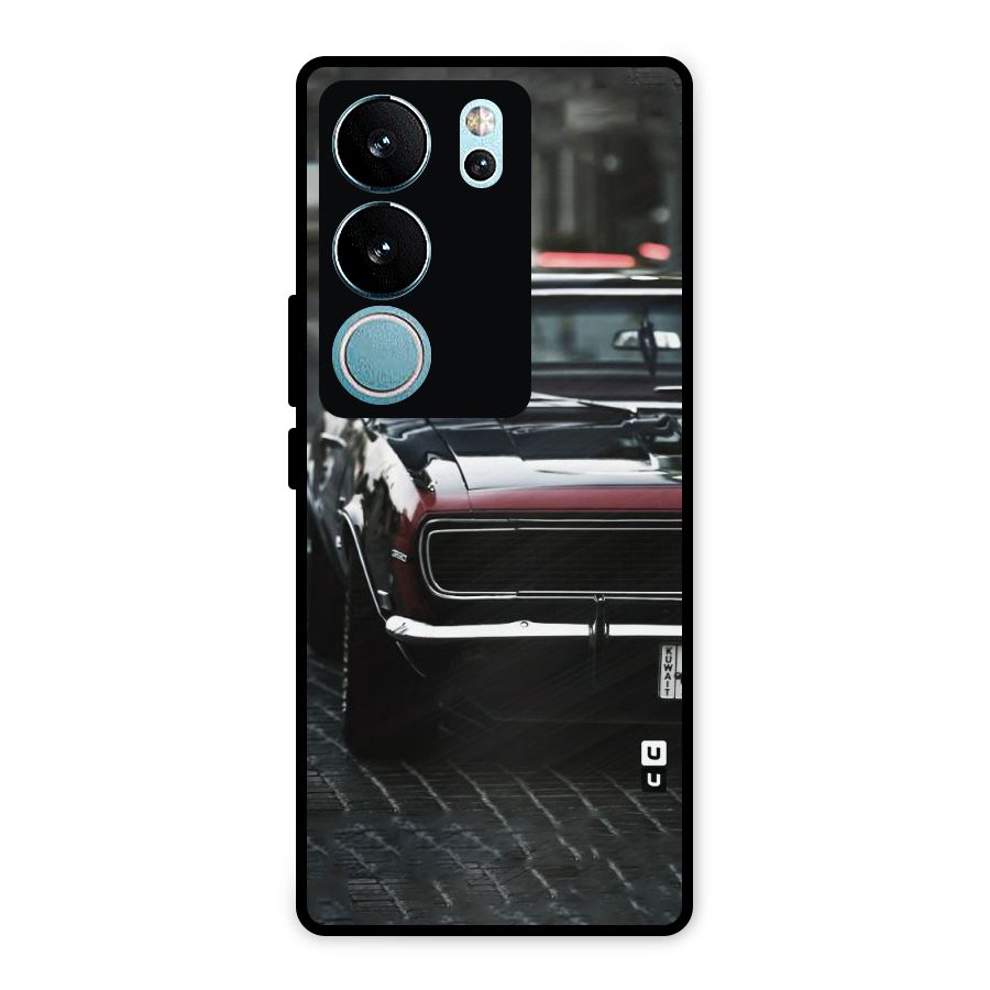 Class Vintage Car Metal Back Case for Vivo V29