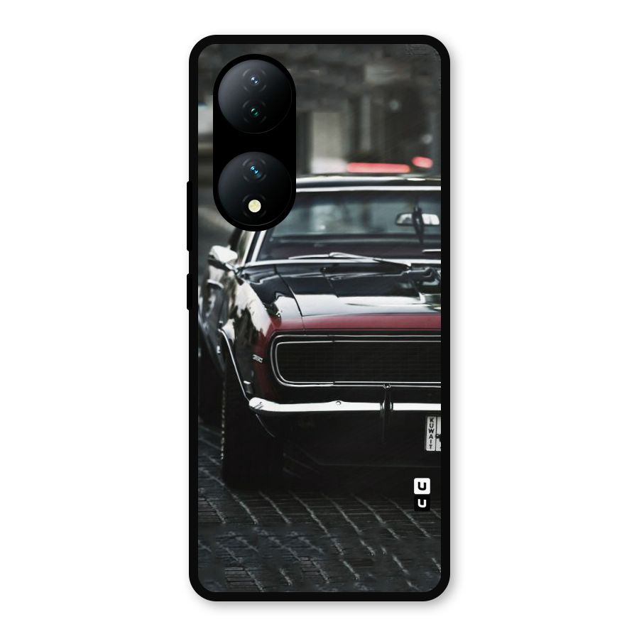 Class Vintage Car Metal Back Case for Vivo Y100a