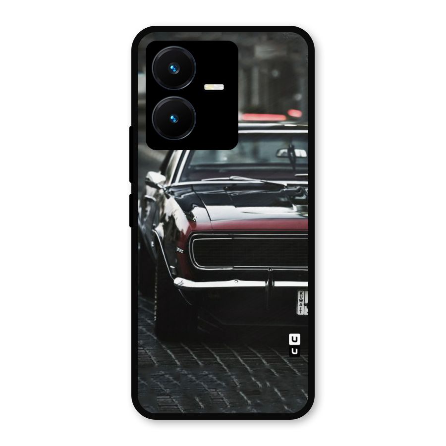 Class Vintage Car Metal Back Case for Vivo Y22