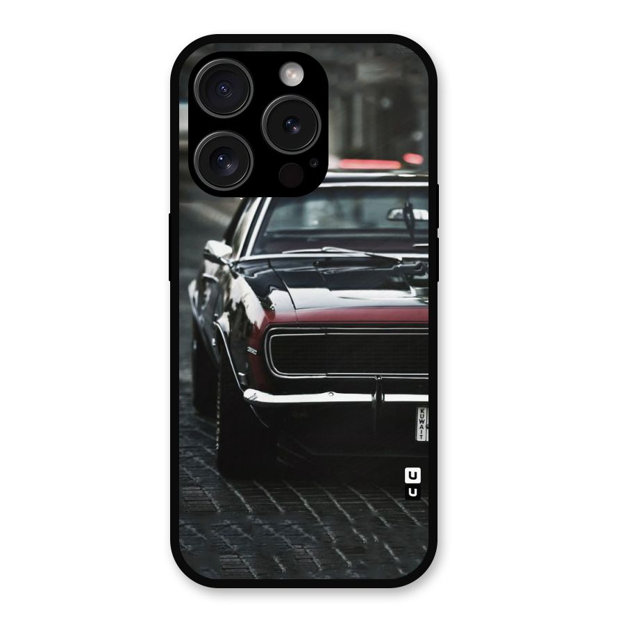 Class Vintage Car Metal Back Case for iPhone 15 Pro