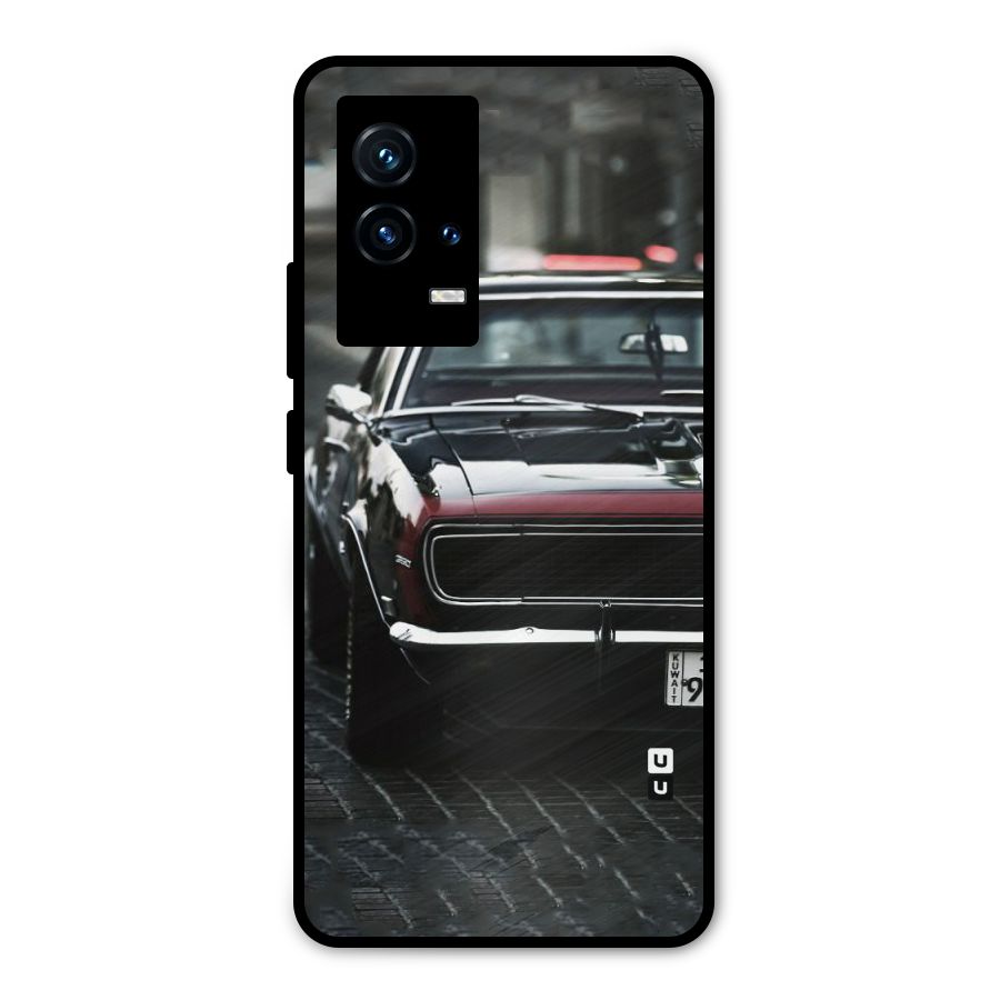 Class Vintage Car Metal Back Case for iQOO 9 5G