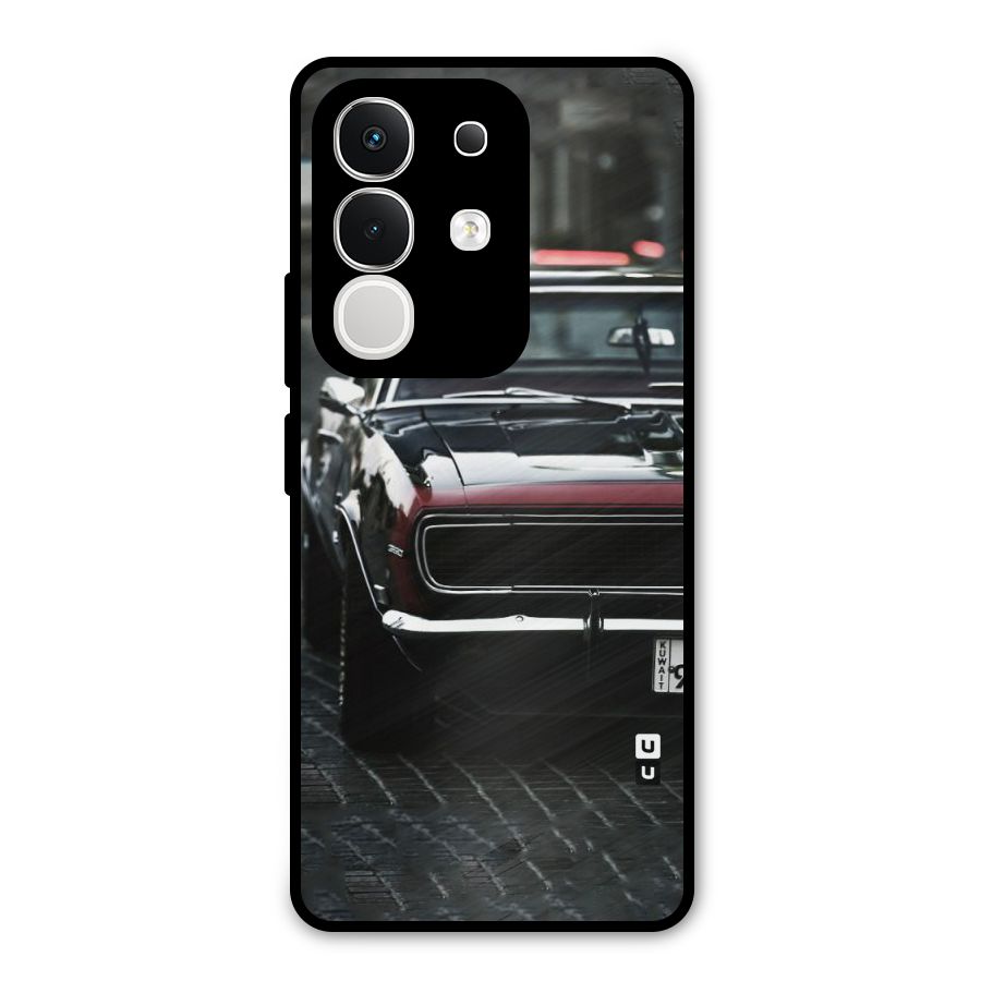 Class Vintage Car Metal Back Case for iQOO Z10x