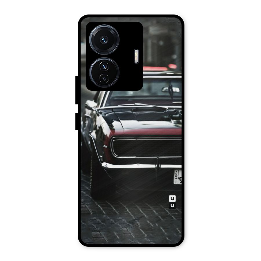 Class Vintage Car Metal Back Case for iQOO Z6