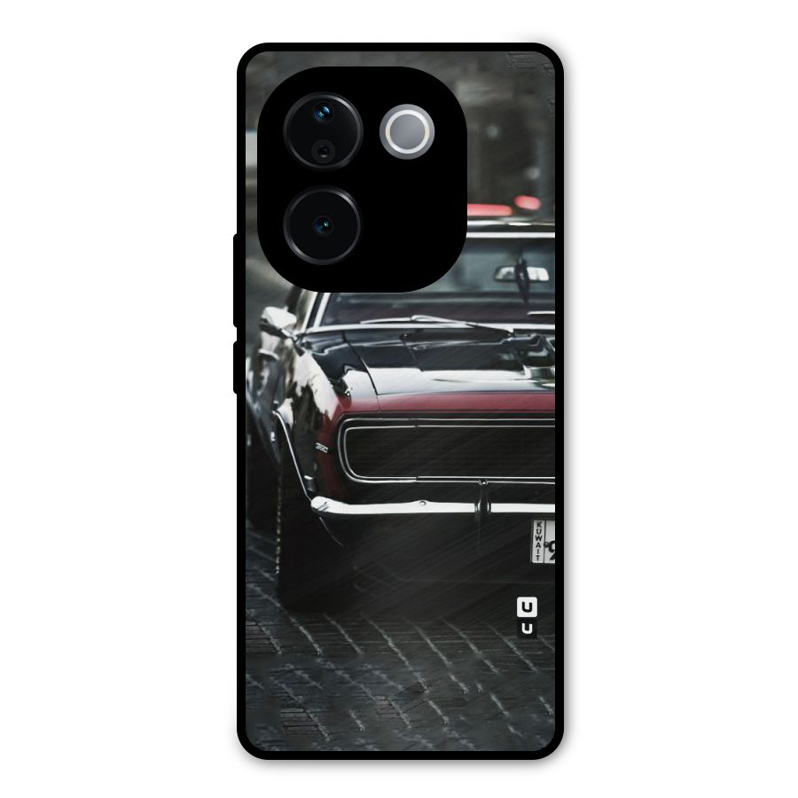 Class Vintage Car Metal Back Case for iQOO Z9s Pro