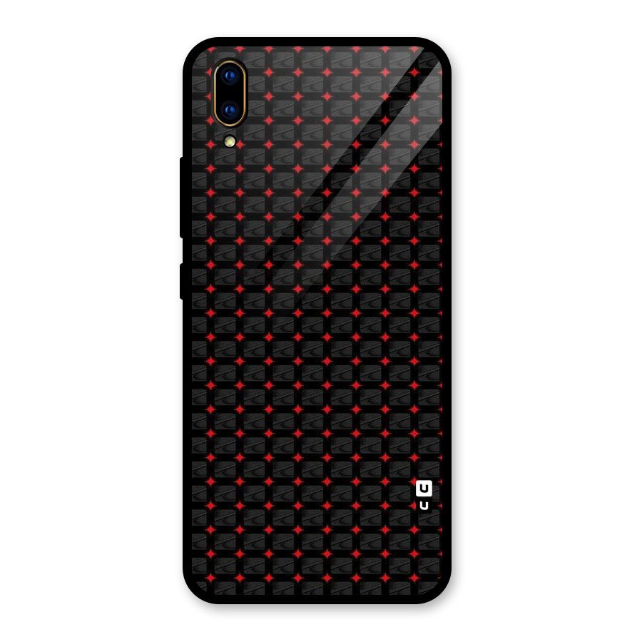Class With Polka Glass Back Case for Vivo V11 Pro
