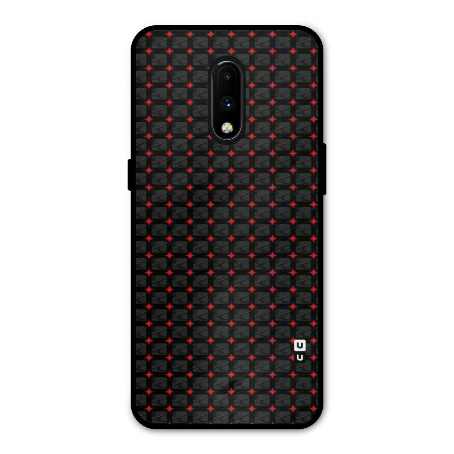 Class With Polka Metal Back Case for OnePlus 7