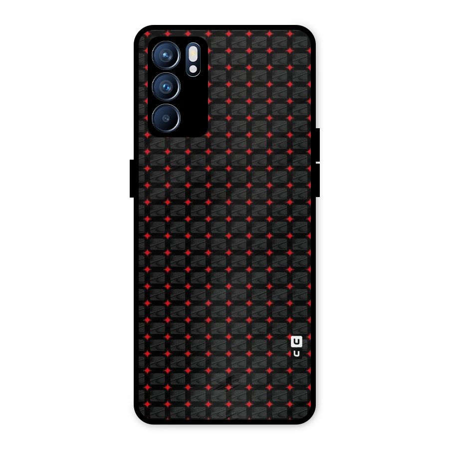 Class With Polka Metal Back Case for Oppo Reno6 5G