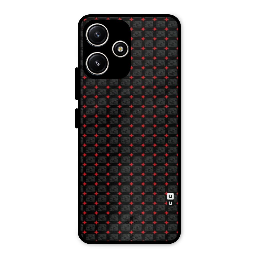 Class With Polka Metal Back Case for Poco M6 Pro