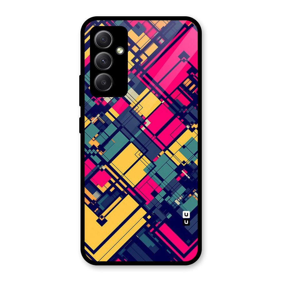Classic Abstract Coloured Glass Back Case for Galaxy A34