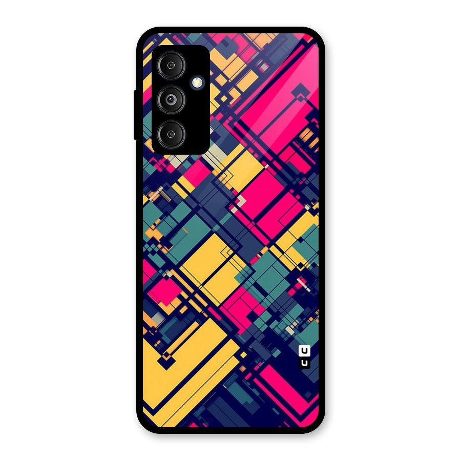 Classic Abstract Coloured Glass Back Case for Galaxy M14 5G