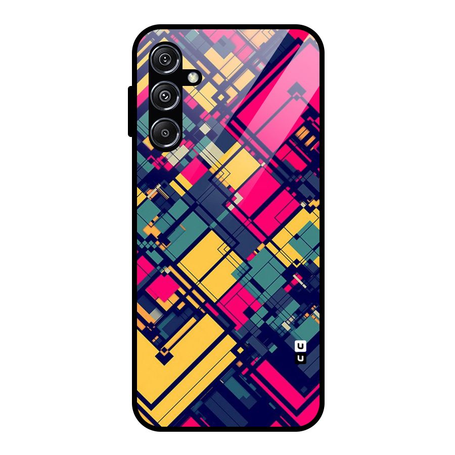 Classic Abstract Coloured Glass Back Case for Galaxy M34 5G