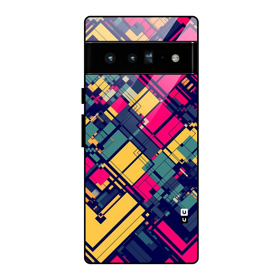 Classic Abstract Coloured Glass Back Case for Google Pixel 6 Pro