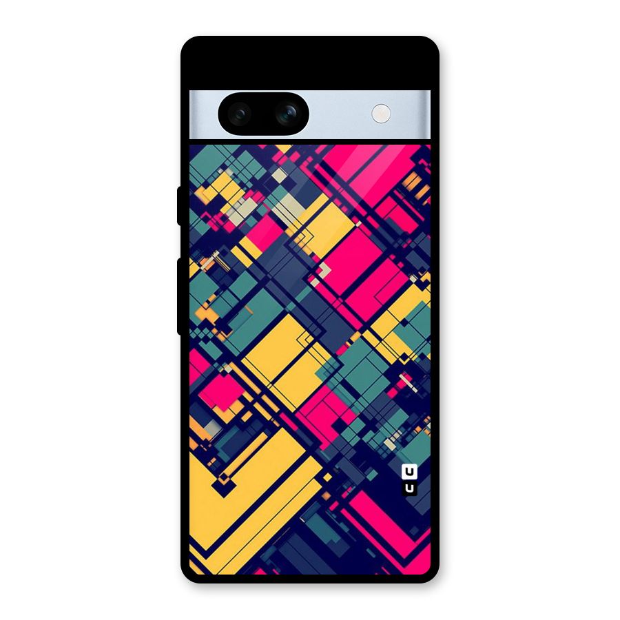 Classic Abstract Coloured Glass Back Case for Google Pixel 7a