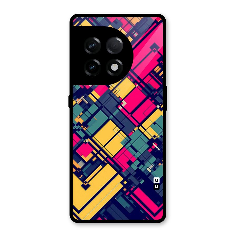 Classic Abstract Coloured Glass Back Case for OnePlus 11R