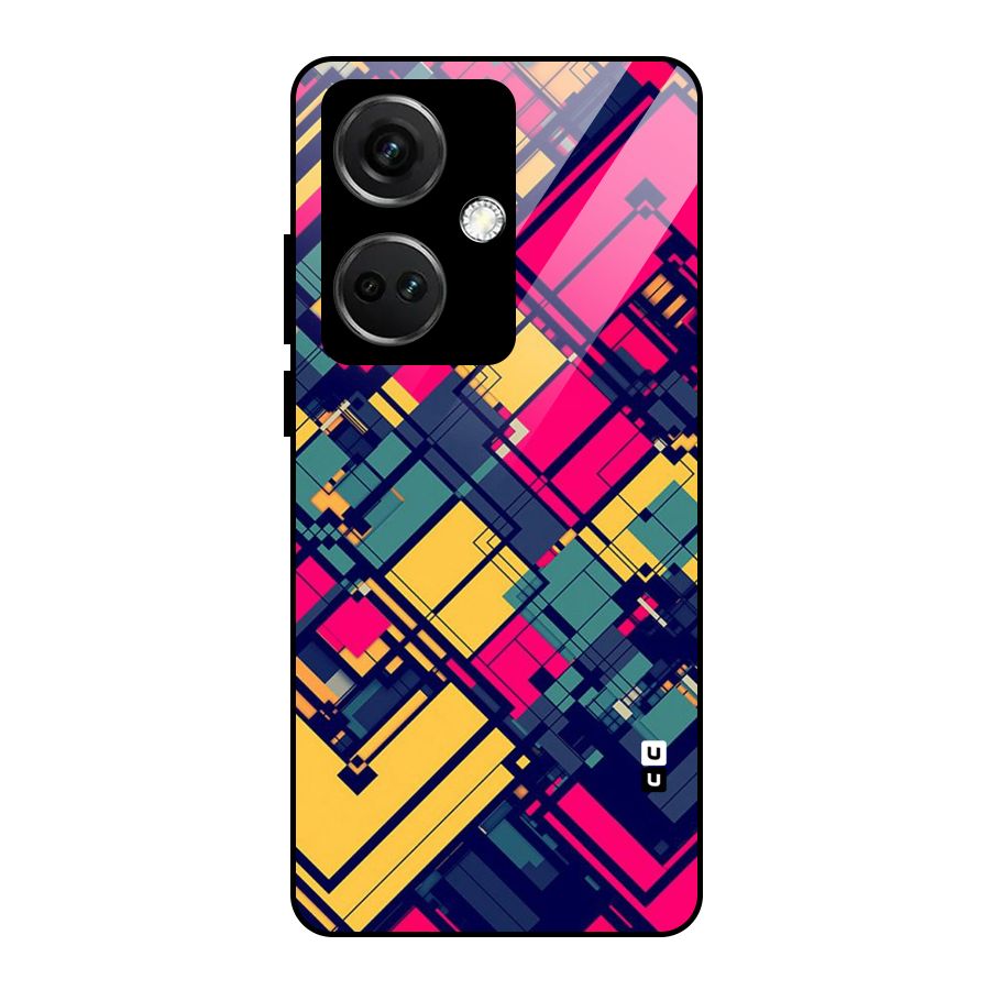 Classic Abstract Coloured Glass Back Case for OnePlus Nord CE 3 5G
